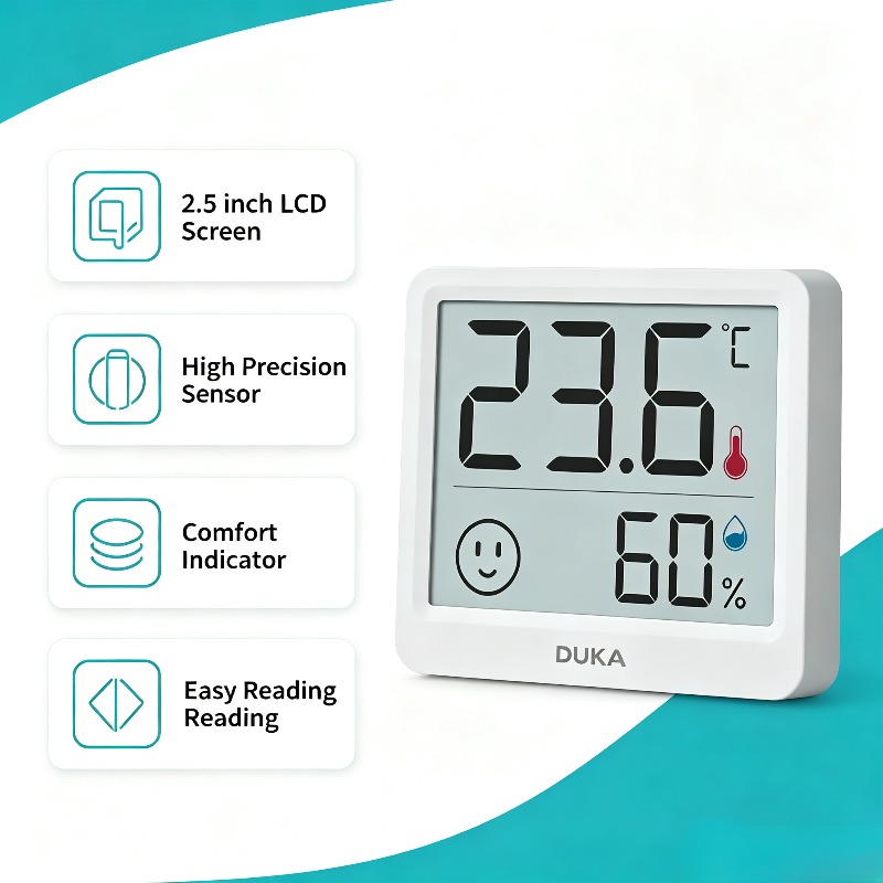 DUKA Atuman 2.5 inch LCD Elect - Digital Hygrometer Probe ulasan dan harga