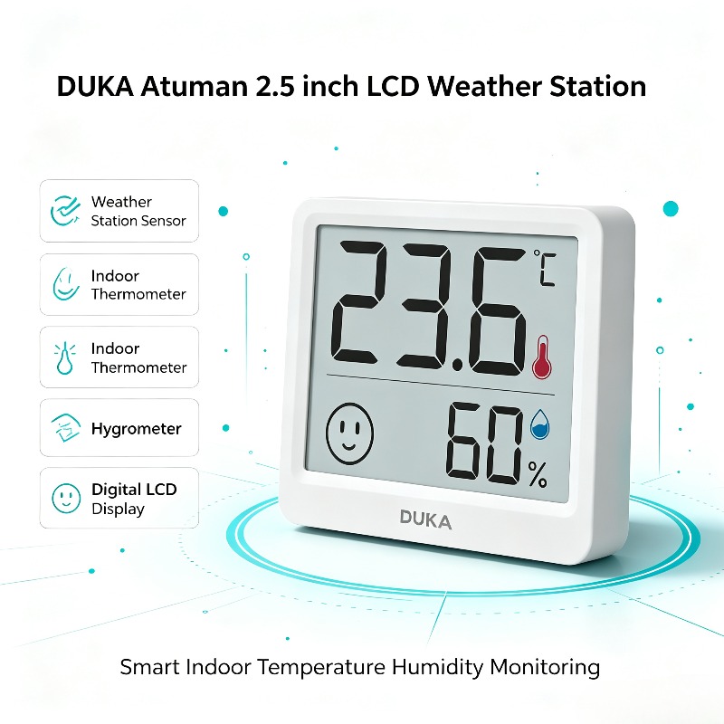 DUKA Atuman 2.5 inch LCD Elect - Digital Hygrometer Probe ulasan dan harga