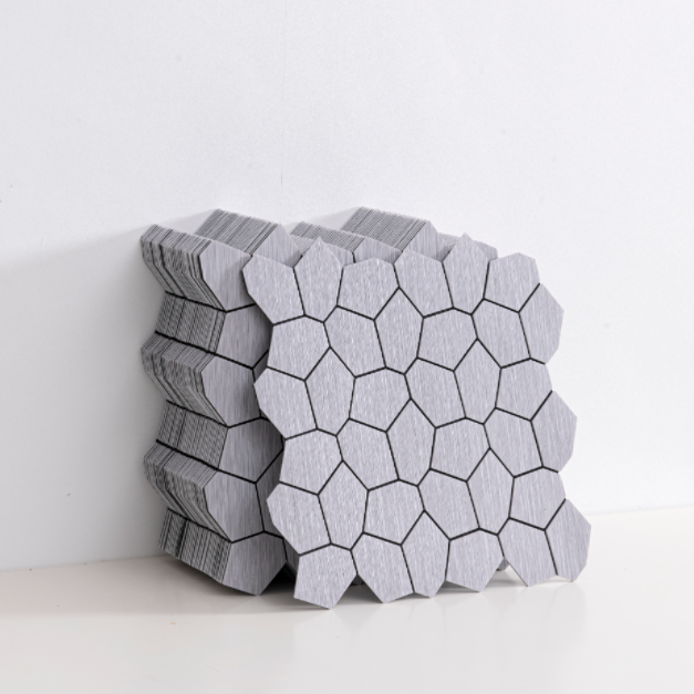 Minimalist Hexagonal Brushed S - Pvc Panel Background ulasan dan harga