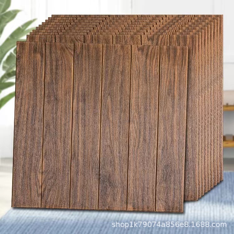 Wood Grain 3D Wall Panels, Sel - Pvc Panel Background ulasan dan harga
