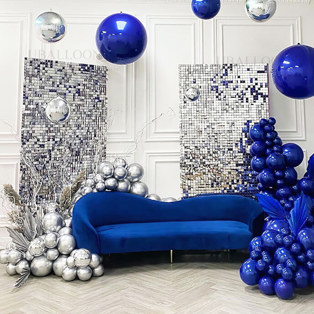 Silver Sequin Wall Backdrop Pa - Pvc Panel Background ulasan dan harga
